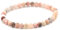 Miracles Minéraux Bracelet perle ronde 4 mm fin et discret, pierre naturelle, création artisanale française, plus de 60 choix (Opale rose des Andes 4 mm)