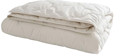 Yatas Bedding - Superwashed - Bettdecke 155x220 - Öko Tex-Zertifiziert - Bezug aus 100% Baumwolle-Atmungsaktive Schlafdeck-Natürliche Füllfaser