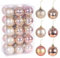 AGM 30 PCS Weihnachtskugeln 6 cm, Christbaumschmuck, Bruchsichere Glitzer-Ornamente, Hängekugel für Partys, Hochzeiten, Festivals (Roségold)