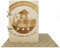 Woodland Mail Taufkarte aus Holz – besondere Holzkarte mit eingraviertem Bild der Arche Noah auf der Vorderseite.