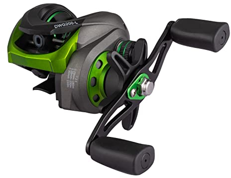 Diwa Rolle – neues Streamline und kinetisches Design Baitcaster-Angelrolle – 209 g doppelt geschirmt 10+1 BB – 8 Magnet Bremssystem – 7,2:1 Übersetzungsverhältnis Süßwasser Salzwasser Angelrollen