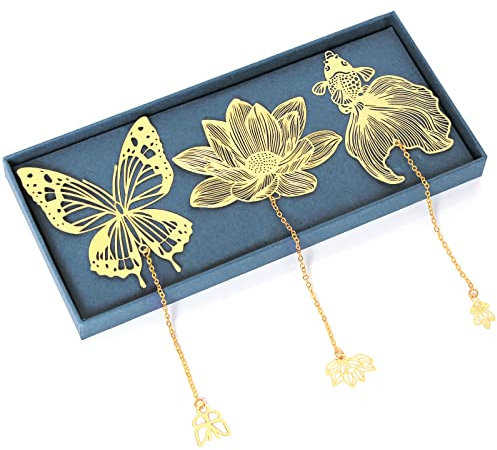 UpUDo 3 Pezzi Schmetterling Metall Lesezeichen Geschenke für Geburtstag Weihnachten Valentinstag Schriftsteller Lehrer Freunde Lehrer Buchliebhaber Leser Mütter Kinder