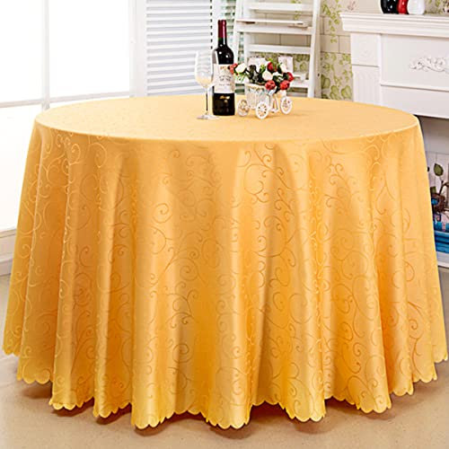 Rechteckige Tischdecke, gelb, waschbar, Polyester, Jacquard, Dekostoff, geeignet für Hotel, Tisch, Party, Camping, 139 x 160 cm