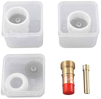 6-teiliges Brenner-Adapter-Kit, Schweißbrenner-Zubehör-Kit, Keramik, Rotes Kupfer, Gratfreies Schweißbrenner-Halterungs-Kit Für WP17 18 26