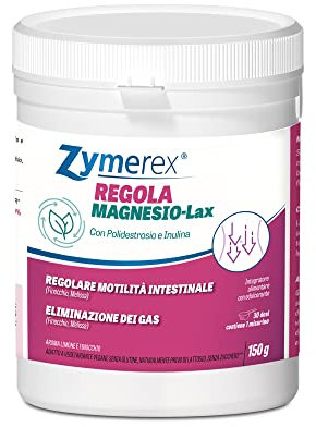 Zymerex REGOLA MAGNESIO-LAX | Magnesio Lassativo | Contro Costipazione e Stitichezza | Migliora la Regolarità intestinale | Alto contenuto di fibre | Senza glutine e lattosio