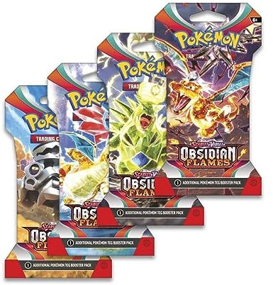 Pokemon Scarlet & Violet 3 Obsidian Flames Sleeved Booster 8 Packs