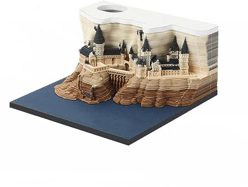 3D-Notizblock, 2024 Tischkalender-Notizblock, Kreativer Tischkalender, DIY-Notizen, Notizblock, 3D-Notizblock, Papierskulptur, Geschenk, 3D-Kunstkalender (Normal)