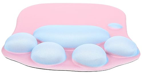 MAGICLULU Non-skid Gaming Mouse Pad Wrist Pillow Cat Paw Design Laptop Desk Accessory Desk Setup Essentials