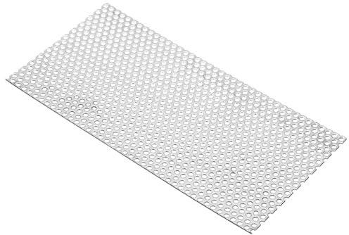 PATIKIL Chapas de Metal Perforadas de 200 mm x 100 mm, Placa de Metal Perforada Expandida Escalonada de Malla de Acero Inoxidable 304 con Orificio de 16 Ga y 5 mm