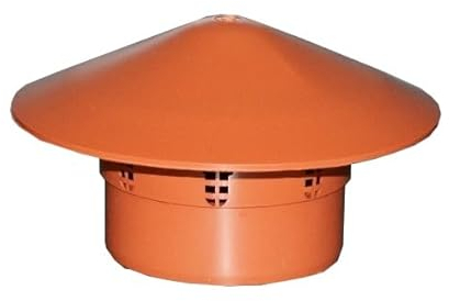 Entlüftungshaube Ø DN110 Dunsthut Dachentlüfter Lüftungspilz Abwasserrohr Kanalisationsentlüfter Lüfterhauber (Orange)