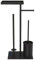 Toilet Paper Holder Stand, Free Standing Toilet Tissue Holder, Toilet Brush and Free Standing Toilet Roll Holder Set, Pedestal Free Standing Storage Dispenser Holds 3