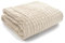 FEBE Kuscheldecke Creme 220x200 cmFlauschig Tagesdecke Fleecedecke Flanell Decke Sofadecke Für Couch Wohndecke Wendedecke als Sofaüberwurf oder Wohnzimmerdecke