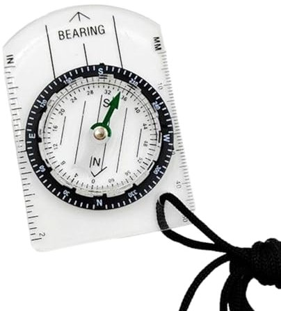 Ahuuen Hiking Compass - Acrylic Orienteering Compass - Camping Survival Gear, Portable Compass for Navigation and Map Reading, Outdoor Navigation Tool