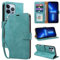 GOTOURED for iPhone 13 Pro Max Phone Case Wallet, RFID Blocking 4 Card Slots, Wrist Strap, Kickstand, Magnetic Closure, Shockproof Protective Soft Leather Flip Cover (Green)
