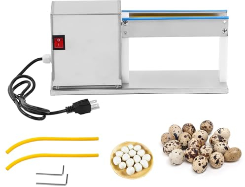 Máquina peladora eléctrica comercial de huevos de codorniz, semiautomática, de acero inoxidable, para huevos de codorniz duros y frescos, 28 W