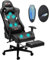 Douxlife Gaming Stuhl, mit 7 Punkt Massage, Fußstütze, Ergonomischer 180KG Bürostuhl, 90-175° Rückenlehne einstellbar, Verstellbare Armlehne, Schreibtischstuh für Kinder Erwachsener