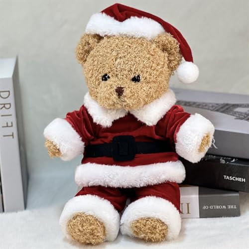 Weihnachtsmann Teddybär Santa, Weihnachten Kuscheltier BäR, TeddybäR Weihnachts Outfit, Weihnachten Stofftier Bär Geschenk, Perfekt für Weihnachten, Geburtstag, Jahrestag Geschenke
