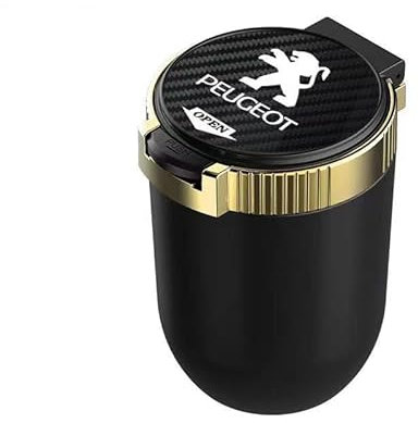 JUZEB Auto Aschenbecher für Peugeot e-Legend Concept 2018-2018, Rostfreie Stähle Auto Aschenbecher Mit Deckel Tragbare Mobiler Aschenbecher Selbstverlöschender Geruchsdicht Aschenbecher Accessoires