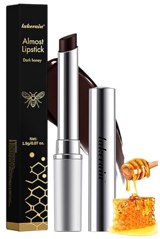 Dark Honey Lipstick, Dark Honey Lip Balm, Tinted Lip Balms, Lasting-Lasting Moisturizing Lip Care Balm, Natural Glossy Finish, Plumping Lips, Gifts for Girls, Vegan, 1.9g