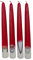 Diana Candles Set 4x Adventskalenderkerze Wichtel mit verschiedenen Motiven Ø4,5x36 cm weiß/rot '24 Tage Kerze' Weihnachtskalenderkerze Tageskerze