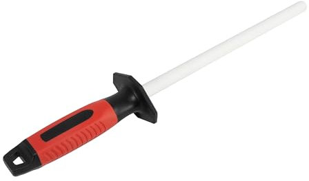 HFS(R) 10 / 24.5cm Ceramic Sharpening Rod with Diamond Sharpening Surface 1000/400 Mesh for Fine and Coarse Grinding for Scissors, Knives