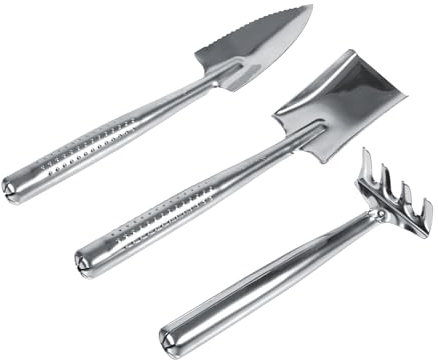 Kleine Gartengeräte Gartenarbeit Pflanze Topf Tools Set 3 Pack Garten Schaufel Rake Home Digging Set Pflanzung Bonsai Tools Garten Schaufel