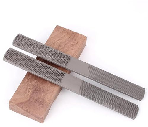 VINSPIRE 4-in-1 halbrunde flache Raspel – Handraspel aus Karbonstahl zum Formen von Holz, Leder, Kunststoff und Metall (200 mm)