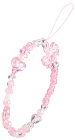 AOZUO Pendentif de téléphone portable - Pendentif pour téléphone portable - Chaîne de téléphone portable - Chaîne de téléphone portable - Cordon court - Breloque Kawaii - Dragonne courte pour femme