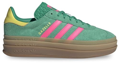 adidas Chaussures Gazelle Bold pour femme, Vert, rose, jaune, 36 2/3 EU