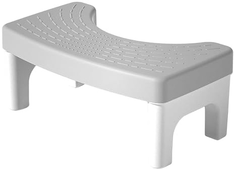 Toilettenhocker, PP Toilette Töpfchen Stuhl Squatty Töpfchen Poop Hocker, Dicker Tragbarer Anti -Slip -Toilettenhocker für Erwachsene (Gray)