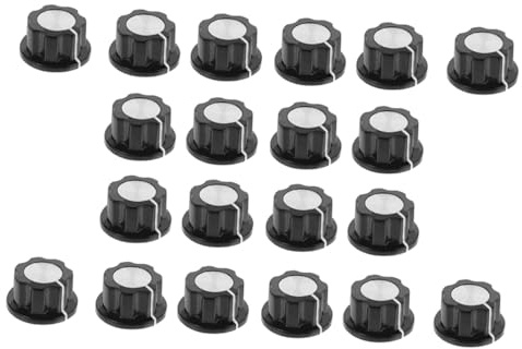 CIYODO 20 Stück Teiliges Potentiometer Drehknopf Einstellbarer Drehregler für Lautstärkeregelung Geeignet für Gitarren Verstärker Lautsprecher Audioeffekte und Synthesizer
