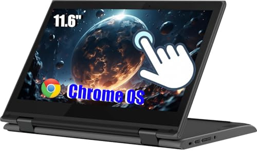 Lenovo Chromebook 300e 2 in 1 Laptop Touchscreen, Intel Celeron N4020, display 11,6 pollici (1366x768), 4 GB RAM, 32 GB eMMC, tastiera giapponese QWERTY, Chrome OS (Rifatti a nuovo)
