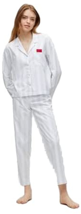 HUGO Women's Stripe Button Down Pajama Set