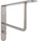 GRIMME 05075019.19 Edelstahl-Effekt Kemwer Garderobenkonsole (Regalträger) Winkel mit Kleiderhaken, Regalbodenträger für die Garderobe, Stahl