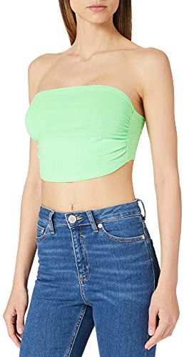 Urban Classics Camiseta de Manga Corta Para Mujer, Top Mujer, Verde (Verde Neón 00161), M