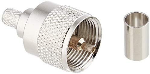 MPD Digital KEEPING YOU CONNECTED QUALITY US MADE CABLE ASSEMBLY PL259 Male Crimp Connector for RG8x, Mini 8, LMR240 for UHF/VHF/CB/Ham Radios and Antennas (Bag of 6)