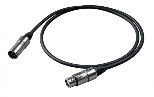 PROEL BULK250LU2 - Cavo Professionale Bilanciato per Microfono con connessioni presa volante Cannon XLR 3P Maschio a spina volante Cannon XLR 3P Femmina (2mt)