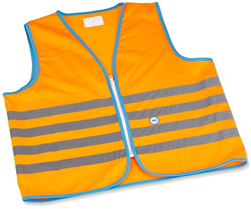 Wowow Fun-Warnweste für Kinder Orange fluoreszierend Taille L (+10ans)