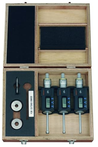 Mitutoyo Digitale 3-Linien Innenmessschrauben im Satz, 6-12 mm, komplette Einheit, IP65, Ti-Legierung