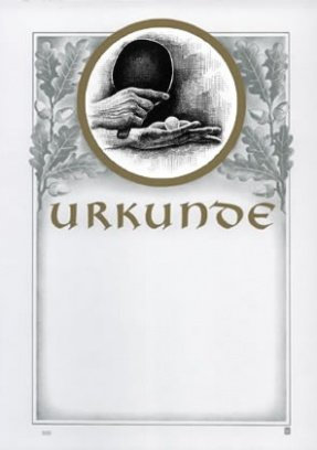 Albert Hoffmann Urkundenverlag Tischtennis / 500 / 1194 / / Edelkarton (300 g/m²) 10 Stk