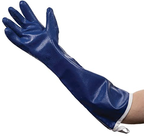 Burnguard 92204 Steam Glove with extended cuff, 20, Blue | Protects commercial kitchen staff from hot steam up to 100 degrees Celsius with a liquid-proof and wash-safe barrier.