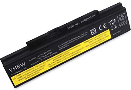 vhbw Batterie Compatible avec Lenovo ThinkPad Edge E555, E550, E550C Ordinateur Portable (4400mAh, 10,8V, Li-ION) - Remplacement pour 45N1758, 45N1759, 45N1760, 45N1761, 45N1763, 4