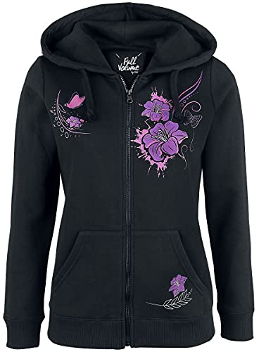 Full Volume by EMP Damen Schwarze Kapuzenjacke mit Print