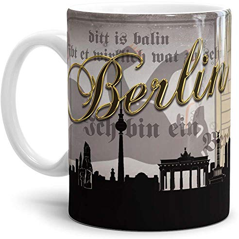 Tassendruck Berlin-Tasse Skyline - Kaffeetasse/Mug/Cup - Qualität Made in Germany