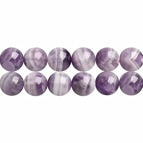 SKYBEADS Perles en Améthyste or Clair et Violet Ronde 6mm Naturelles Pierre Gemmes pour Bijoux Longueur 38cm environ 60 pcs