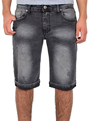 ESRA Herren Jeans Shorts Kurze Hosen Bermuda-Shorts Sommer Hose Jeans-Shorts A370