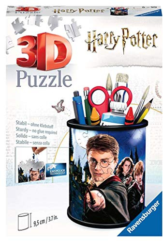 Ravensburger 3D Puzzle 11154 - Utensilo Harry Potter - Stiftehalter aus dreidimensional geformten Puzzleteilen - für Harry Potter Fans ab 6 Jahren, Schreibtisch-Organizer für Kinder und Erwachsene
