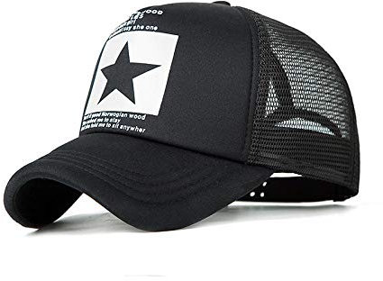Herren Kappe Cap Mode Baseball Cap Männer Outdoor Baseball Hut Atmungsaktive Männer Frauen Mesh Cap Hip Hop Caps Herren Papa Hut Blackwhiteb