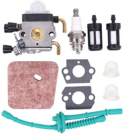HouYeen Carburador de carburador para cortacésped de motor Stihl FS45 FS46 FS55 FC55 FS38 HS45 FS74 FS75 FS76 FS80 con piezas de filtro de aire de combustible