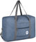 WANDF Handgepäck Tasche für Flugzeug Reisetasche Klein Faltbare Handgepäck Koffer 55x40x20cm / 45x36x20cm Sporttasche Krankenhaustasche Weekendertasche (B - Denim Blau mit Schultergurt)